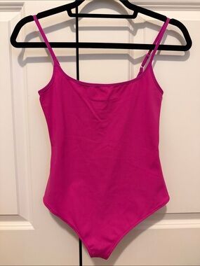 Free People Bright Fuchsia Stretch Bodysuit